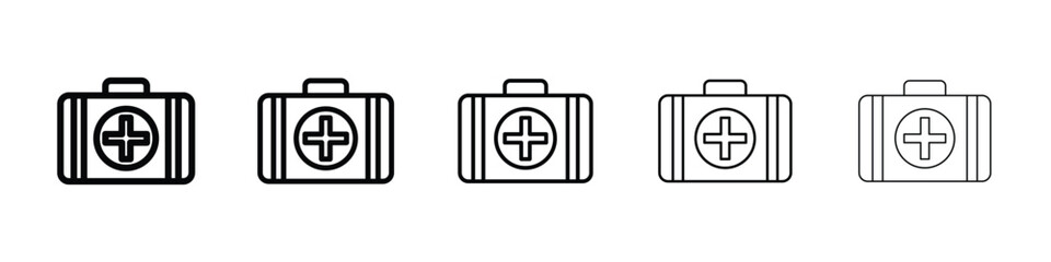 First aid icon or logo illustration outline black style