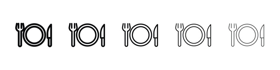 Food icon or logo illustration outline black style