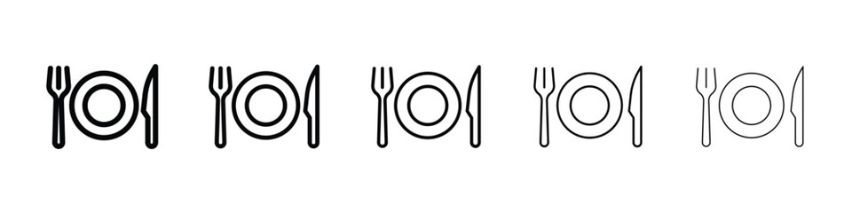 Food icon or logo illustration outline black style