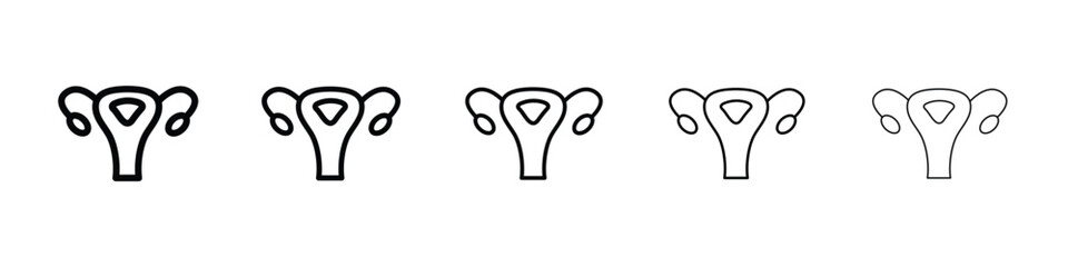 Gynecology icon or logo illustration outline black style