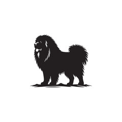 **"Majestic Tibetan Mastiff Vector Silhouette: Powerful Dog Design Featuring Thick Fur, Strong Build, and Noble Presence in Clean, Minimalist Style for Crafts and Digital Artwork"**
