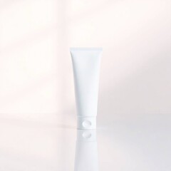Blank White Cosmetic Tube Packaging Mockup  Perfect for Skincare or Beauty Product Designs