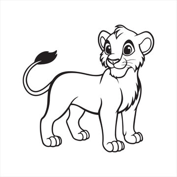 simba lion king  silhouette vector