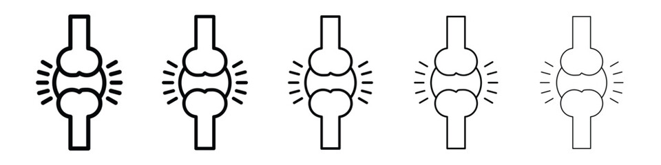Joint icon or logo illustration outline black style