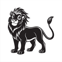 Obraz premium simba lion king silhouette vector