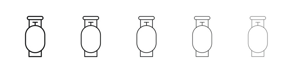 LPG icon or logo illustration outline black style