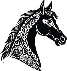  A Stylized Black and White Floral Design