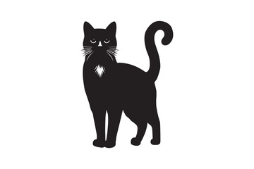 silhouette of a cat on a white background