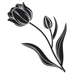 A Stylized Black and White Graphic Image of a Horse