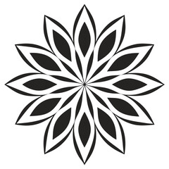  A Symmetrical Black and White Design Featuring a Mandala