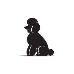 **"Elegant Toy Poodle Vector Silhouette: Stylish Small Dog Design Featuring Curly Fur, Graceful Posture, and Playful Expression in Clean, Minimalist Style for Crafts and Digital Art"**
