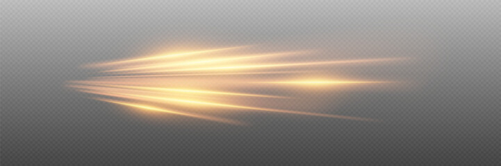 Golden lines of movement, abstract light flow with dynamic lighting and speed.