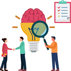 Business team verify new idea

