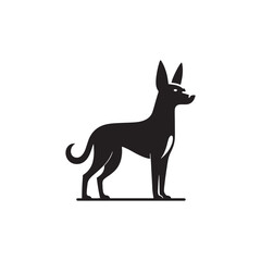 **"Distinctive Xoloitzcuintli Vector Silhouette: Sleek Mexican Hairless Dog Design Featuring Unique Profile, Smooth Coat, and Alert Stance in Clean, Minimalist Style for Crafts and Digital Art"**
