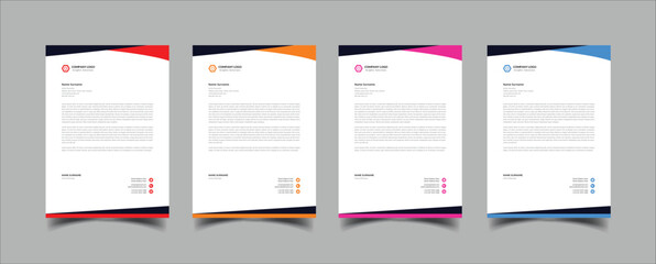 Modern creative letterhead template