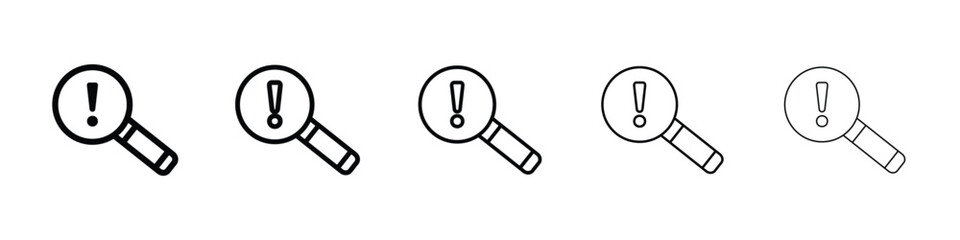 Risk analysis icon or logo illustration outline black style