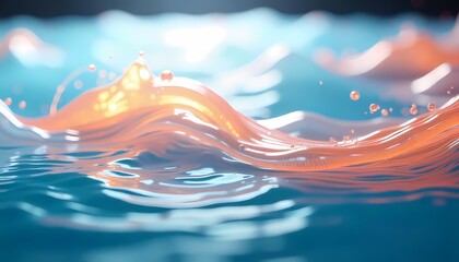 Colorful Abstract Wave Background with Blue Flowing Lines