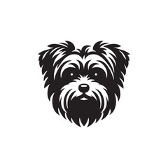 **"Adorable Yorkipoo Vector Silhouette: Cute Hybrid Dog Design Featuring Fluffy Coat, Playful Stance, and Charming Expression in Clean, Minimalist Style for Crafts and Digital Art"**
