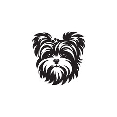**"Adorable Yorkipoo Vector Silhouette: Cute Hybrid Dog Design Featuring Fluffy Coat, Playful Stance, and Charming Expression in Clean, Minimalist Style for Crafts and Digital Art"**
