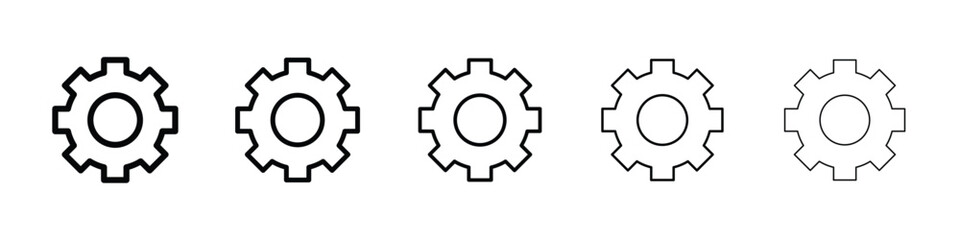 Settings icon or logo illustration outline black style