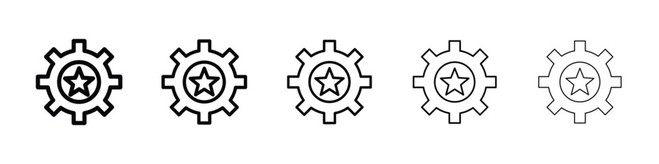 Skills icon or logo illustration outline black style