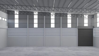 3d rendering of interior warehouse