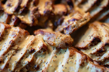 A delicious serving of grilled meat presented in a restaurant setting — perfectly cooked and plated to highlight its juicy texture and rich flavor, ready to delight food lovers.