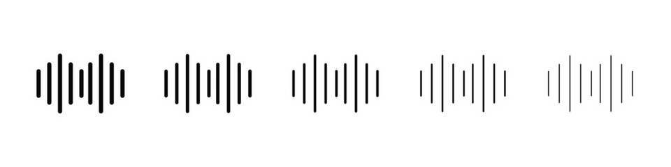 Voice icon or logo illustration outline black style