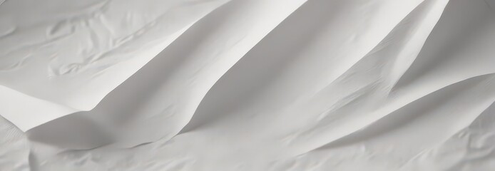 Obraz premium Deep textured white paper with visible fibers and soft folds , rough, light