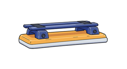 Ski wax bench with blue supports