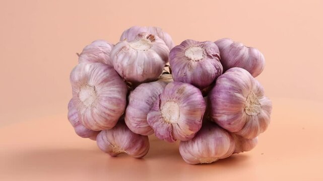 Close-up of garlic on empty space