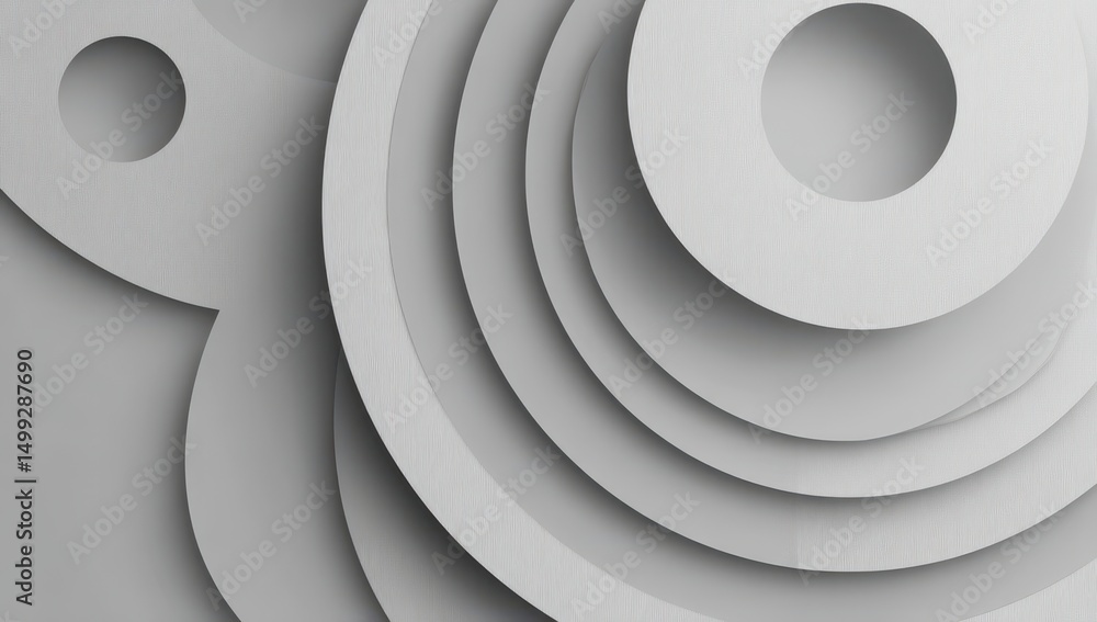 Poster abstract gray overlapping circles background
