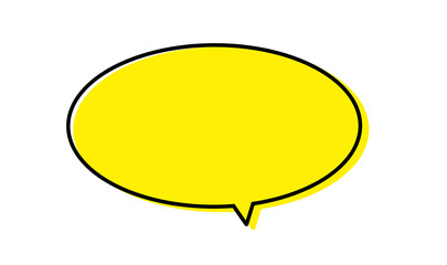 ポップな黄色い吹き出し