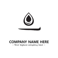 Water drop logo company design vector illustration