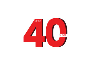 3d 40% Percent OFF Vector Illustration, , Save offer, off sale banner isolated, Offer Banner Design, Discount banner, Special Offer poster design, price tag 
