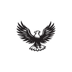 **"Majestic Bald Eagle Vector Silhouette: Powerful Bird Design Featuring Sharp Beak, Outstretched Wings, and Fierce Gaze in Clean, Minimalist Style for Crafts and Digital Art"**

