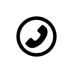 Phone Icon with Black Stroke Outline Vector.