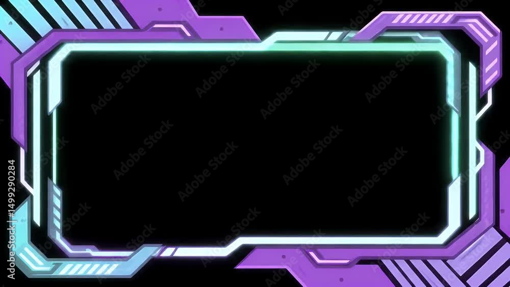 Poster futuristic frame animation for streaming or overlay