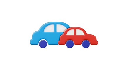 Blue and Red Toy Car Illustration