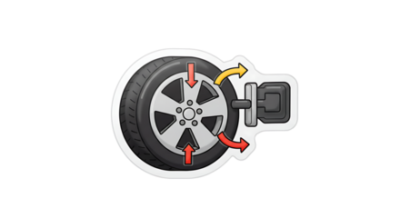 Wheel camber adjustment with arrows
