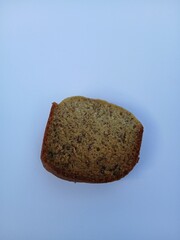 A plate of banana cake, a traditional Indonesian cake made from bananas as the main ingredient, has a soft texture and sweet taste