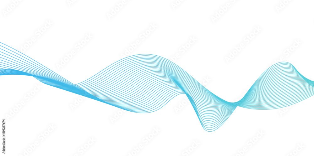 Poster abstract vector background with blue wavy lines,abstract vector blue wave lines on white background,