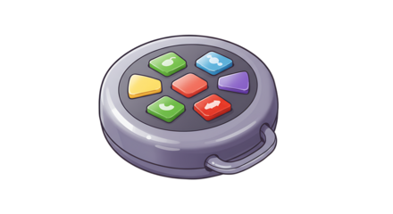Cartoon Remote with Colorful Buttons