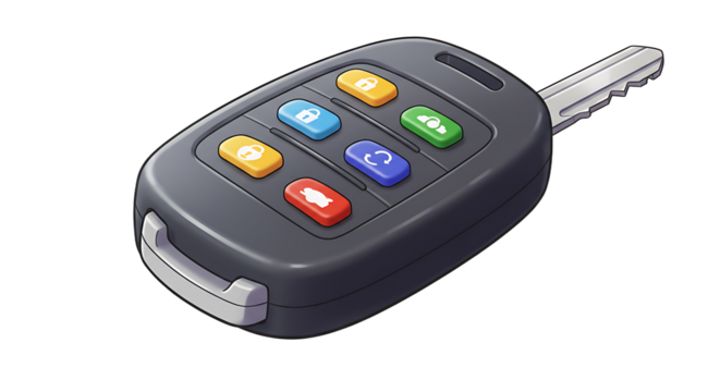 Car Key Remote with Buttons