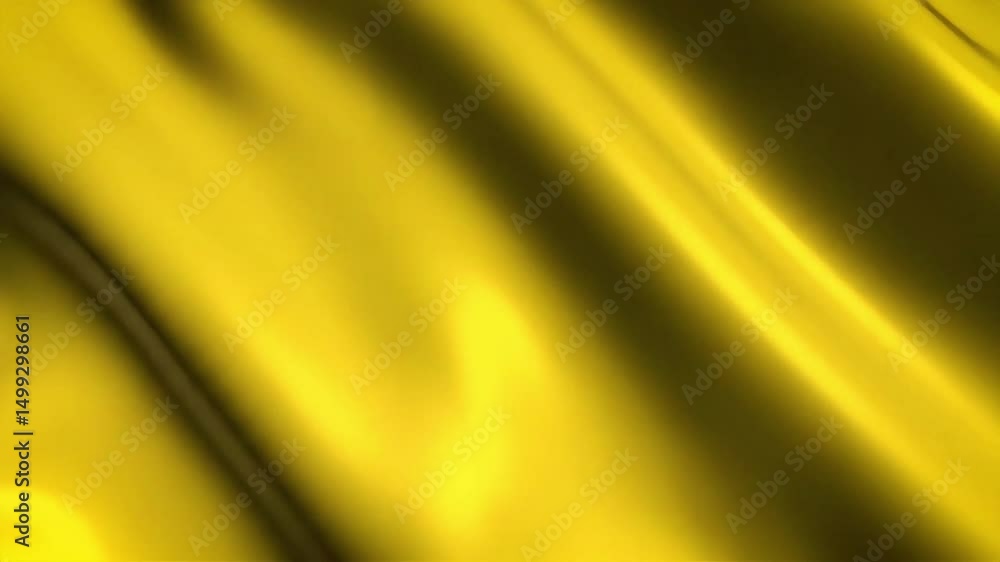 Poster animated golden fabric: smooth waves and shimmering light effects in motion