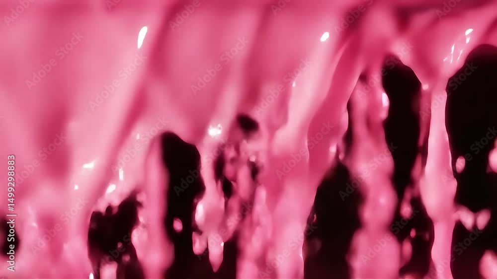Poster Abstract Pink Flow: Viscous Liquid Texture with Dark Undulating Shapes