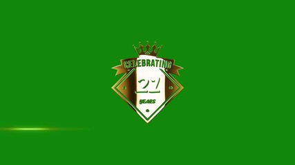 Celebrating 21 Years Logo Animation Videos On Green Screen 