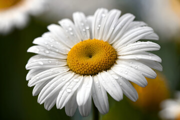 Fototapeta premium White Daisy with Water Droplets