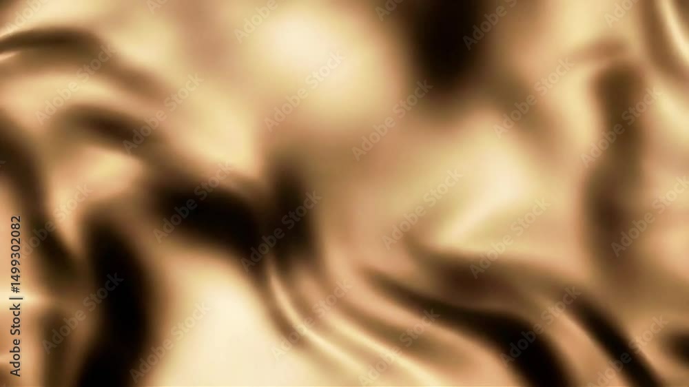 Aufkleber abstract golden fabric flowing gently in a seamless motion background