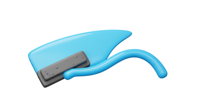 Blue scraper with a rubber sponge